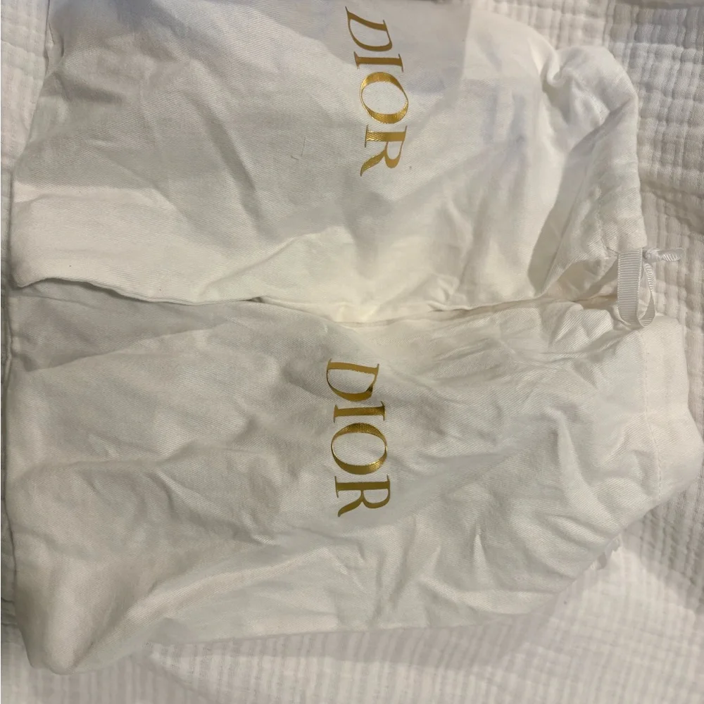 DIOR J'adior slingback gold macramé-effect d-lace butterfly motif short heel - Picture 9 of 9